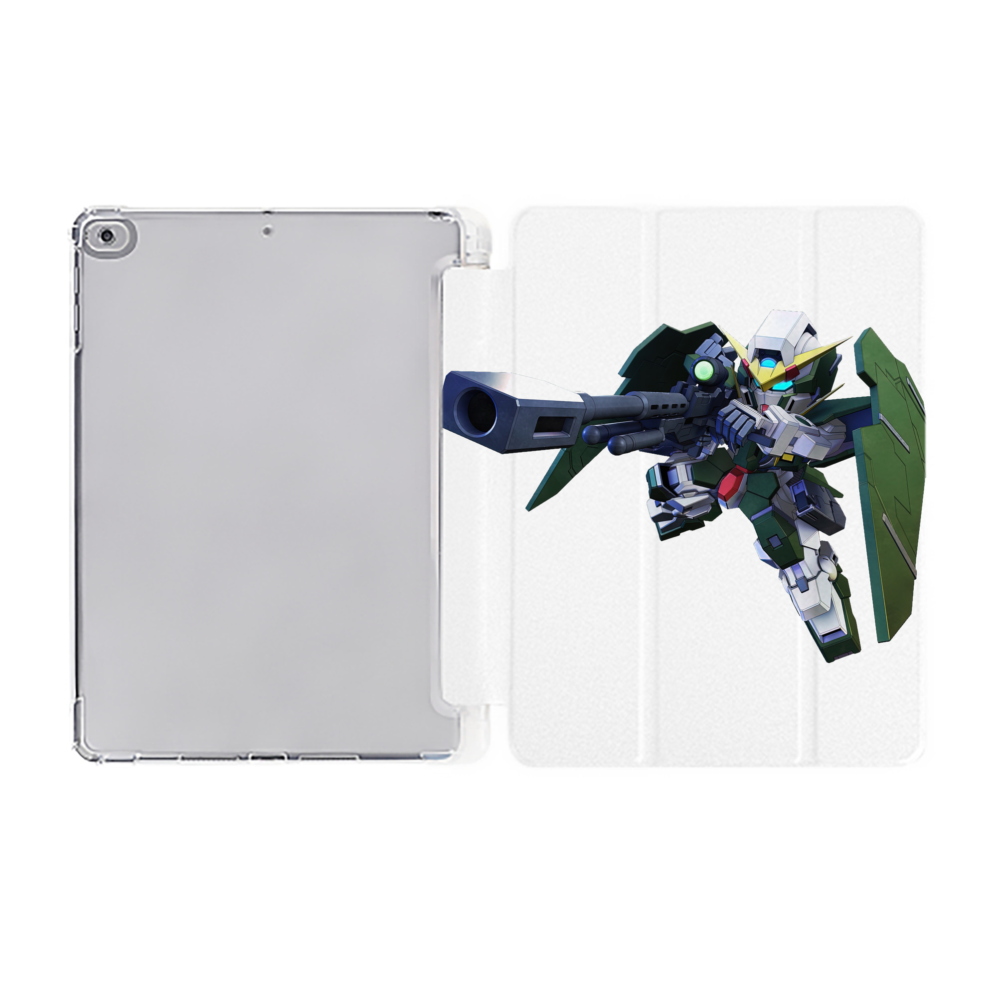 （画像用） 機動戦士ガンダム Mobile Suit Gundam IPad ケース ペン収納付き 三つ折りスタンド PUレザー×シリコン 対応機種9.5/10.5/10.9インチ